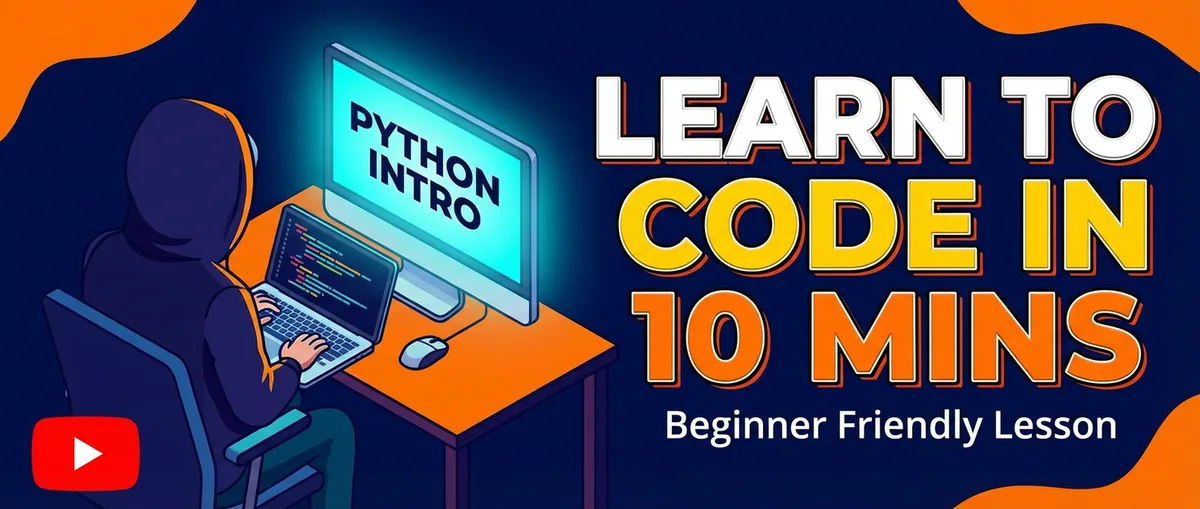 Learn to code in 10 mins: Python intro, beginner friendly lesson