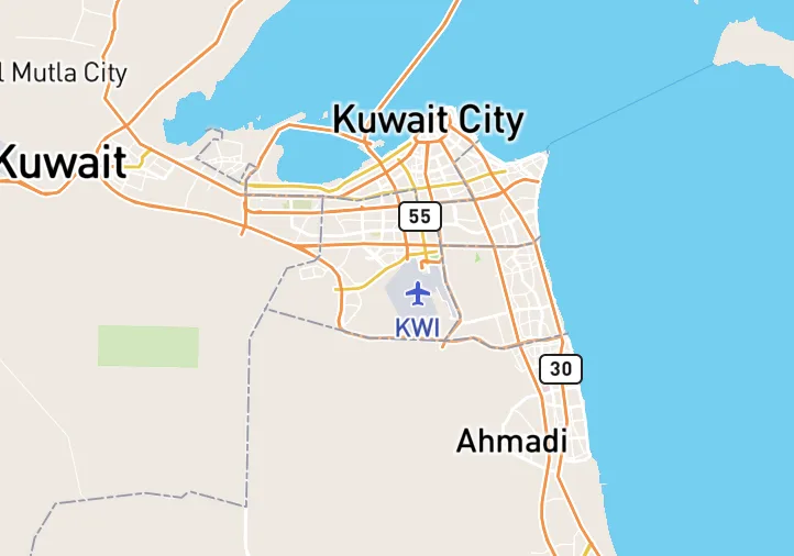 Map of Kuwait City