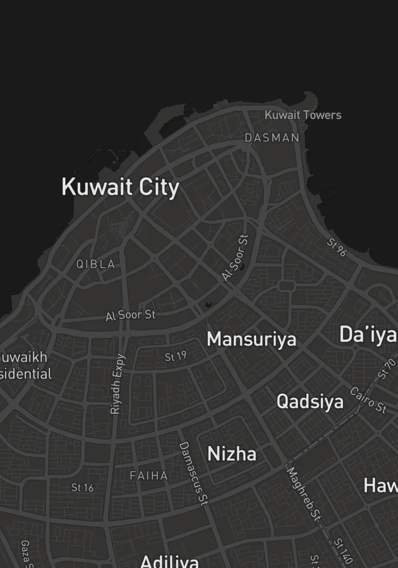 Map of Kuwait City