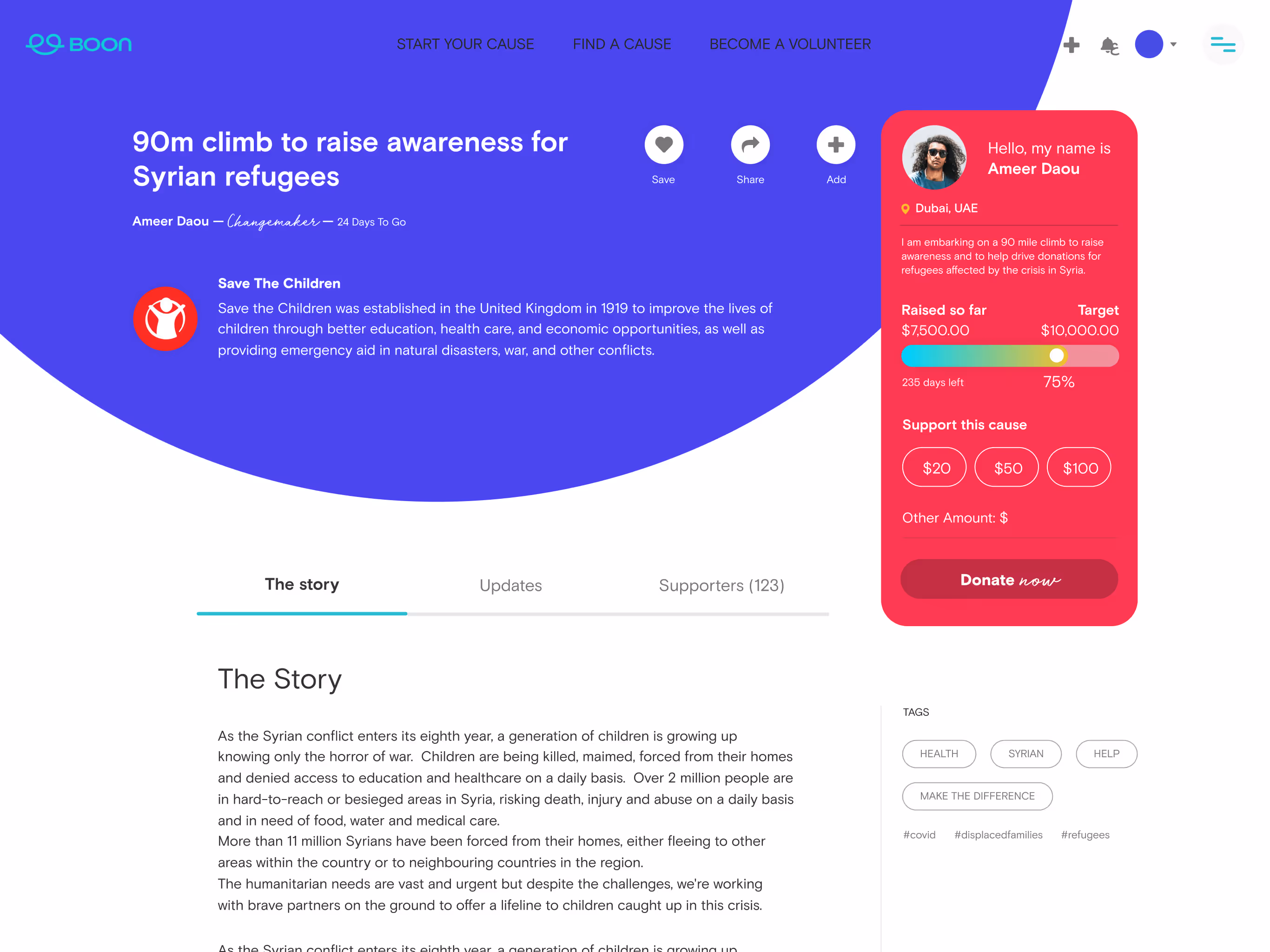 Boon — Cause Details