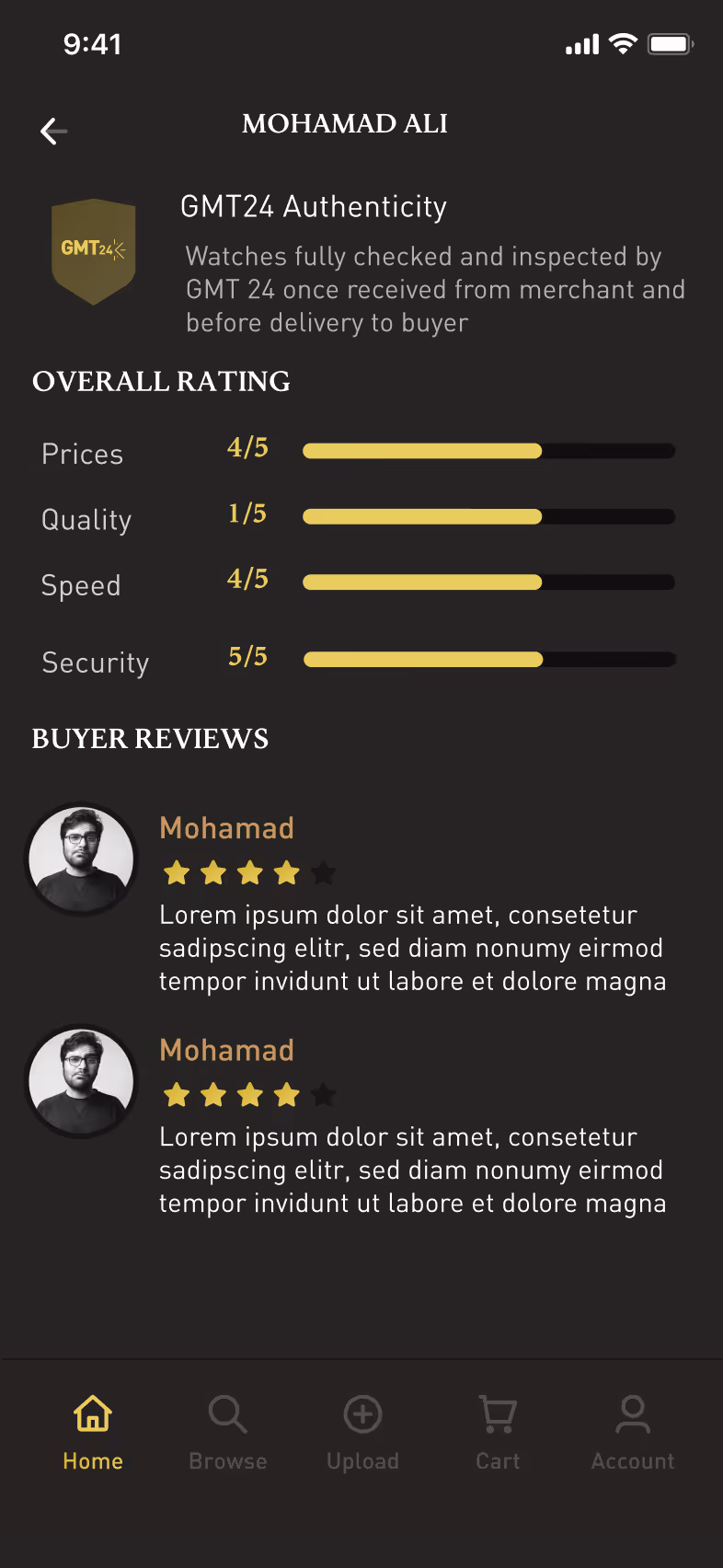 GMT24 — Seller Profile