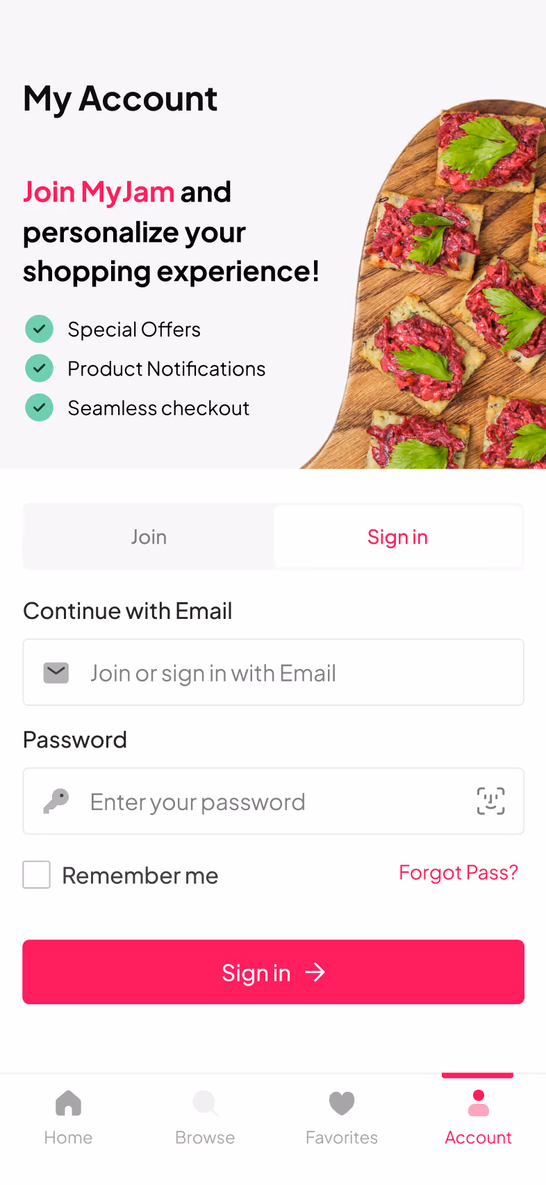 MyJam — Account