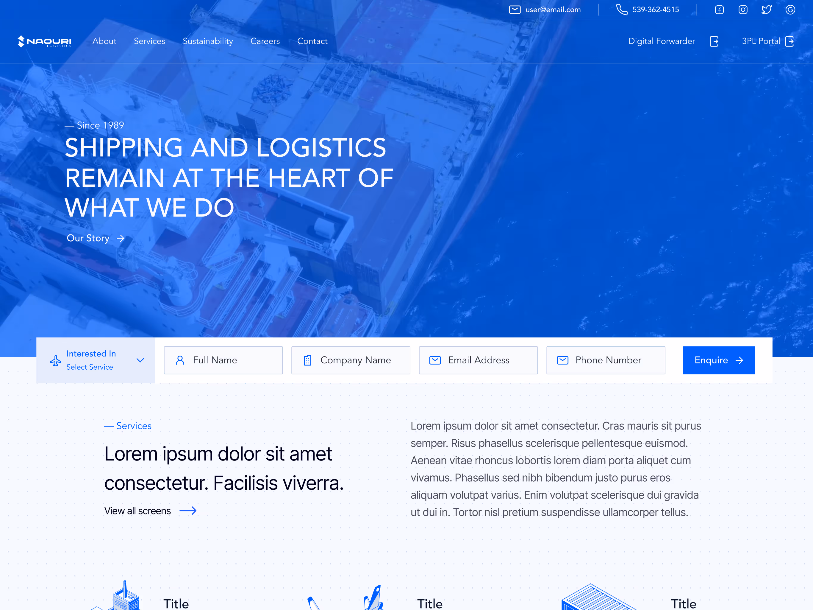 Naouri Logistics — Desktop