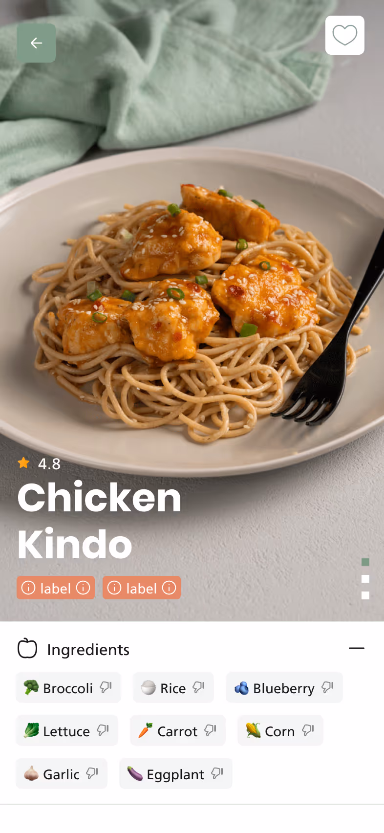 Numou — Meal Selection