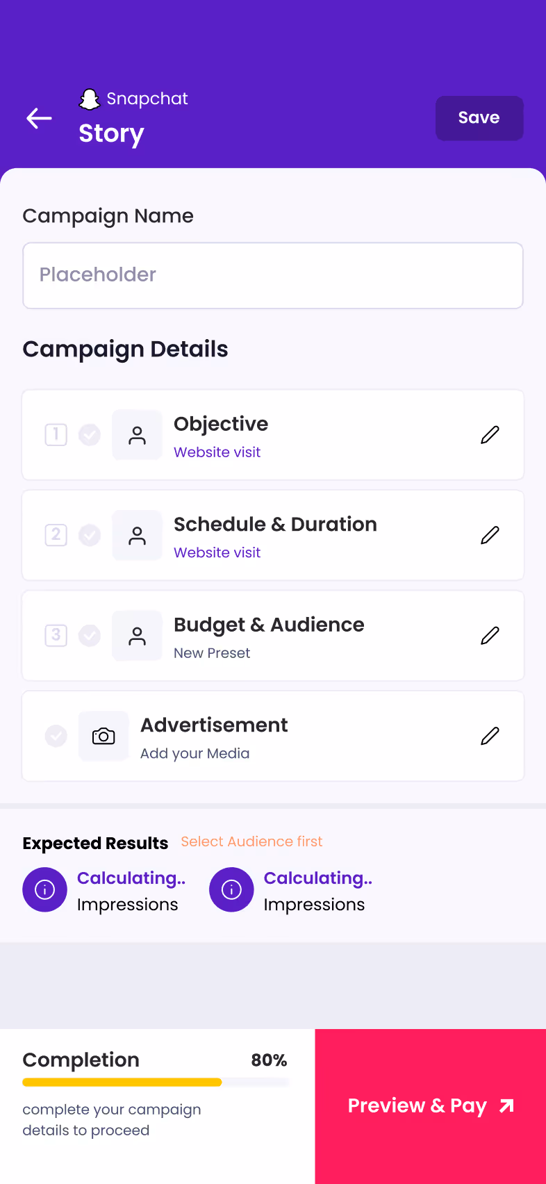 OptimizeApp — Launching Campaigns