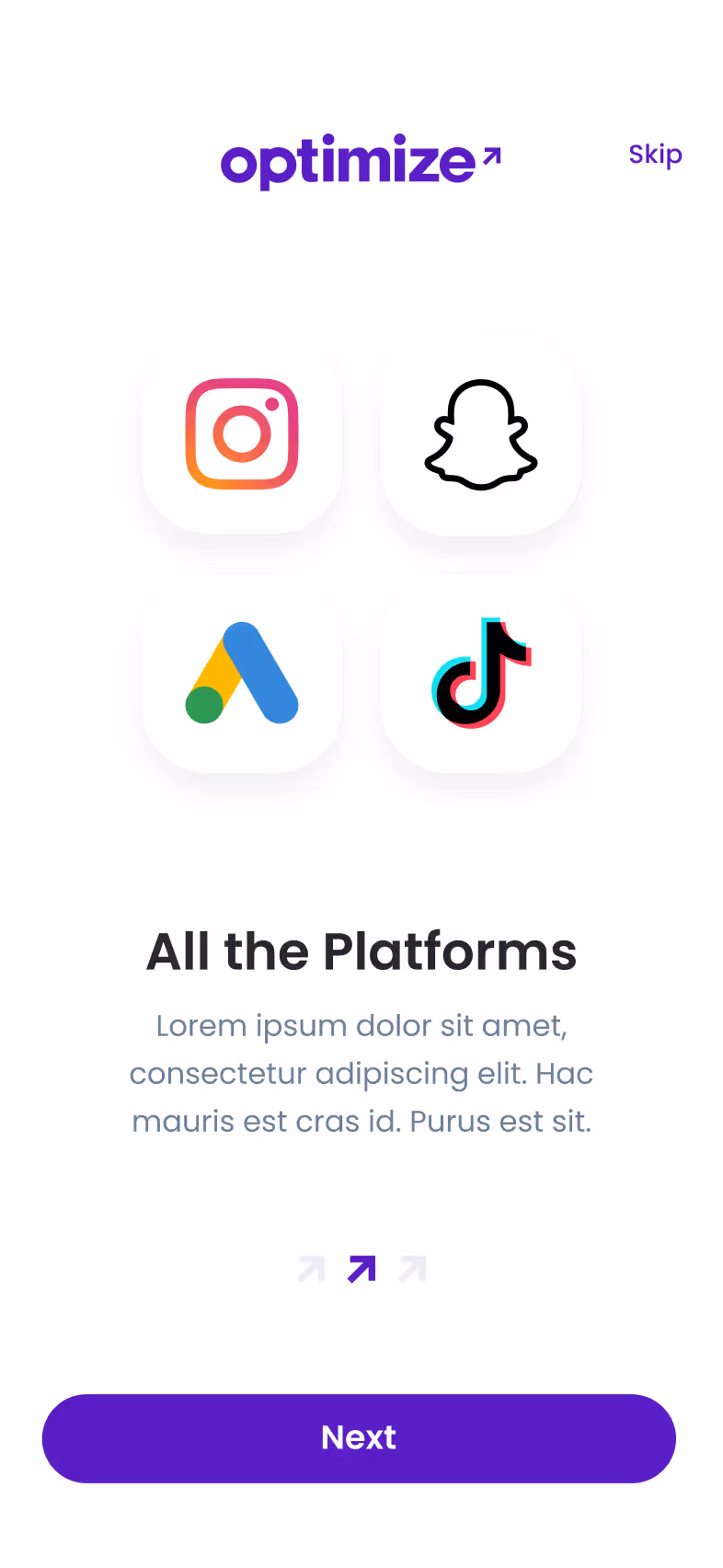 OptimizeApp — Onboarding