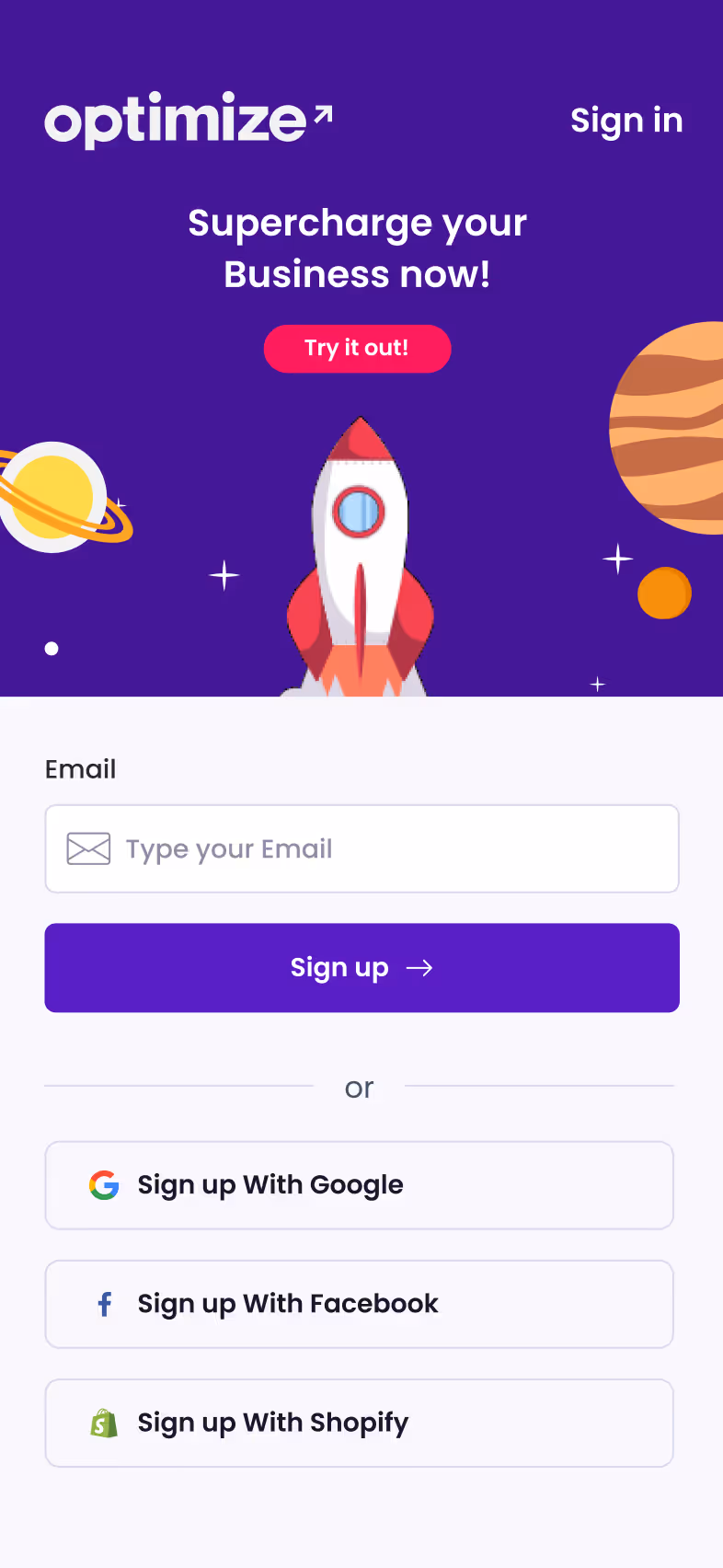 OptimizeApp — Designing a Mobile App for a B2B Digital Marketing Tool